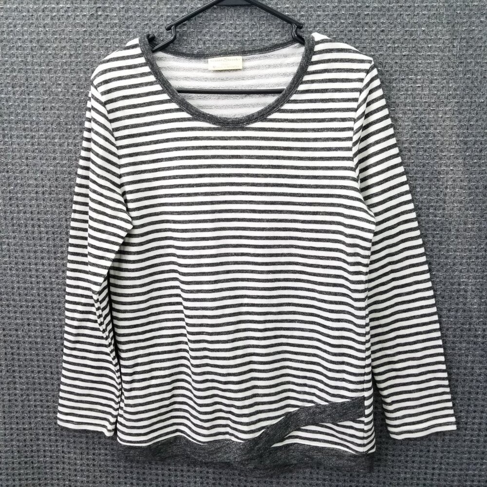 Bobbie Brooks Blue Stripe Blouse Womens M
